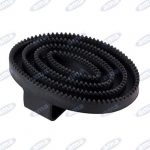 Striglia in gomma ovale nera - AMA