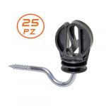 Isolatore ad anello per banda fino a 20 mm con vite a legno - KIT 25 PEZZI