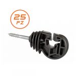 Isolatore nero per banda e filo - KIT 25 PEZZI