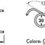DENTE/MOLLA H=150 - L=67 - Filo ø5 - Punte PIEGATE