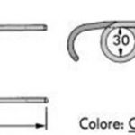 DENTE/MOLLA H=190 - L= 75 - Filo ø6 - Punte PIEGATE