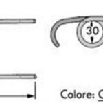 DENTE/MOLLA H=190 - L= 75 - Filo ø5 - Punte PIEGATE