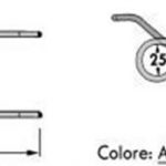 DENTE/MOLLA H=185 - L=78 - Filo ø5 - Punte PIEGATE