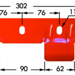 Guidalama Superiore Centrale Doppio  per Dente Smontabile
