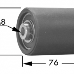 Rullo Tendicinghie  (Ø50 x M8 x L=76)