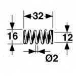 MOLLA a COMPRESSIONE L=32 - ø=16 - Filo ø 2