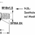 RULLO PISTONE M18 x 1,5 - Diam. 63,5 x 56,5