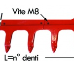 Lama Compl. 12 Denti Smontabili Gaspardo FBR (1,75) Compatibile