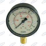 Manometro alla glicerina   0-250 BAR  Ø 63 1/4" - AMA