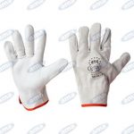 Guanto in pelle fiore orlato con polso elasticizzato TG  8 M - 12PZ