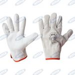 Guanto in pelle fiore orlato con polso elasticizzato TG  9 L - 12PZ