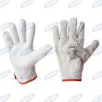 Guanto in pelle fiore orlato con polso elasticizzato TG  10 XL - 12PZ