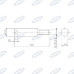 Perno filettato portamolla Ø30 M18X1,5 adattabile a Tonutti - AMA