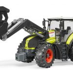 Modellino trattore Claas Axion 950 con benna in scala 1:16
