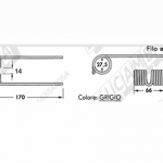 DENTE/MOLLA H=170 - L=66 - Filo ø5 - Punte DIRITTE VICON