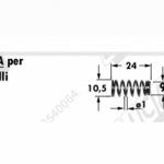 Molla a pressione conica L=24 - ø=10,5 / 9 - Filo ø1 - GALLIGNANI